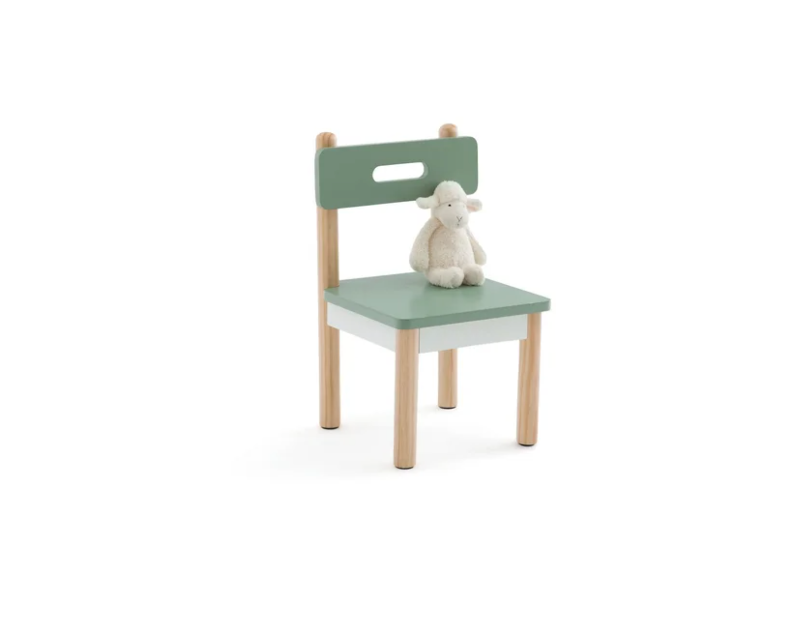 Ma première chaise, chaise enfant bois massif deco blanc Montessori. De 1 à  4 ans.
