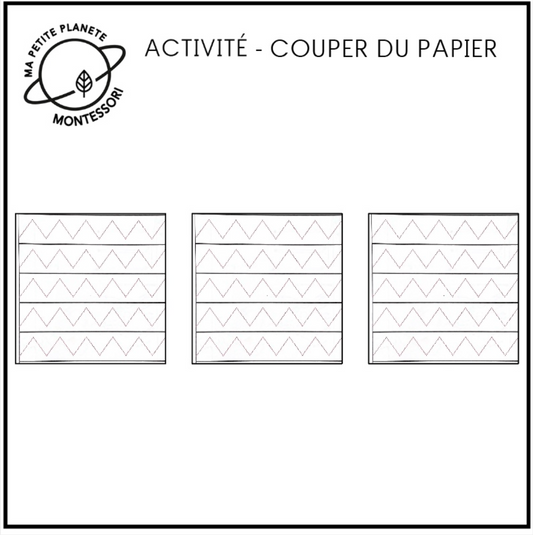 Activité de vie pratique : Couper du papier