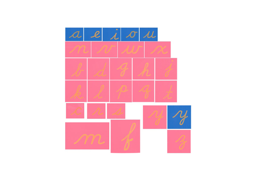 Lettres rugueuses minuscules : Cursive américaine - Nienhuis AMI