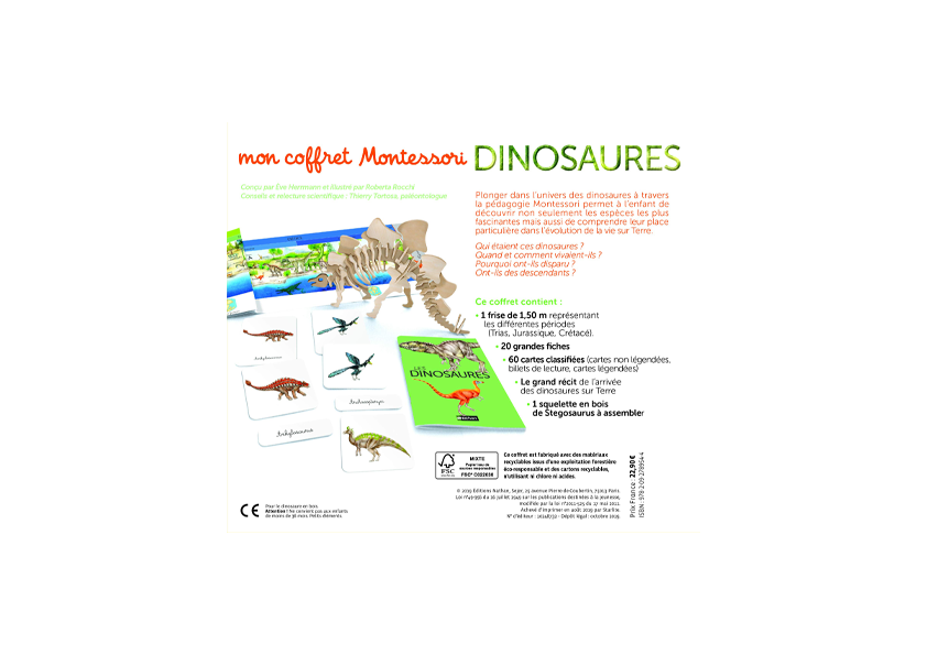 Mon coffret Montessori dinosaures -Nathan
