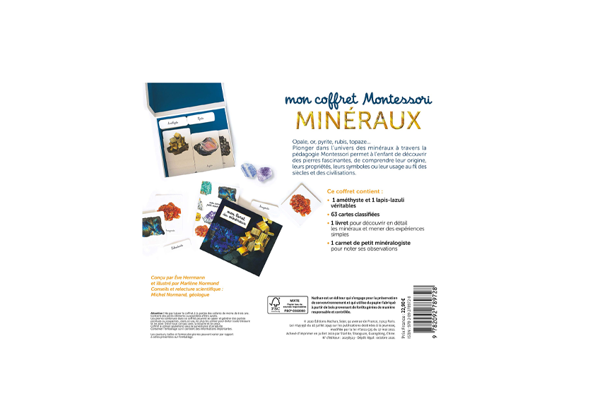 Mon coffret Montessori des minéraux - Avec 2 pierres véritables -Nathan