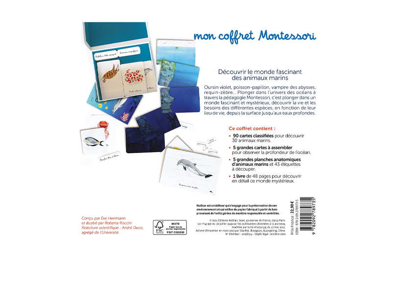 My Montessori box of the oceans - To discover the diversity of ocean fauna -Nathan