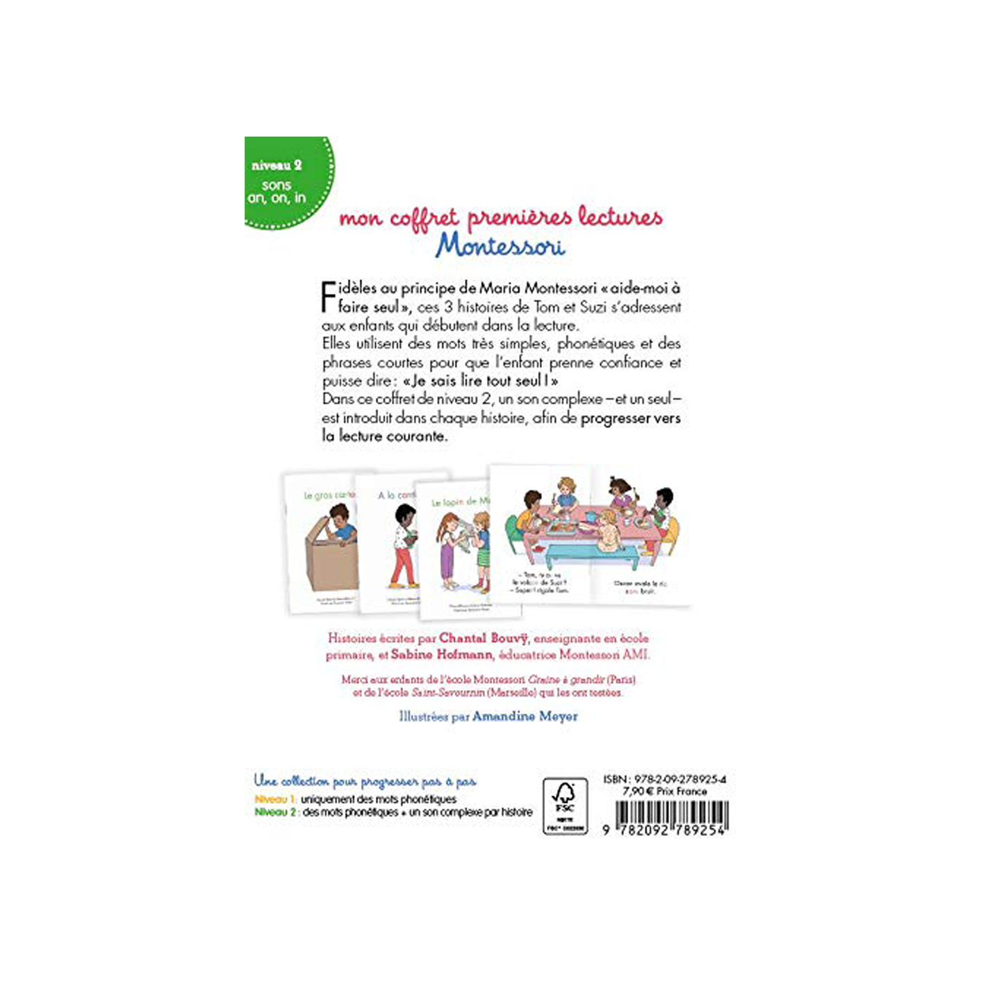Mon coffret premières lectures Montessori : Le lapin de Mia - Niveau 2 -Nathan