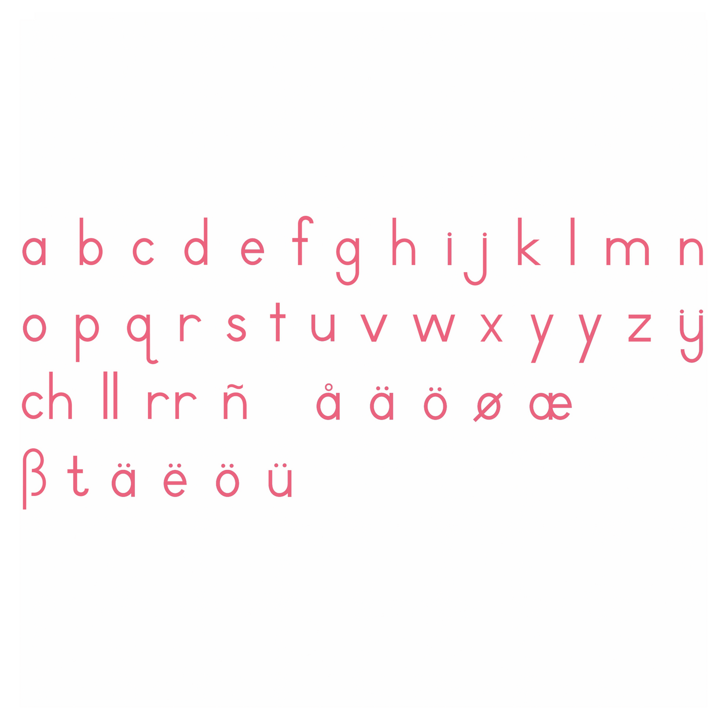 Alphabet mobile moyen : script international rouge - Nienhuis AMI