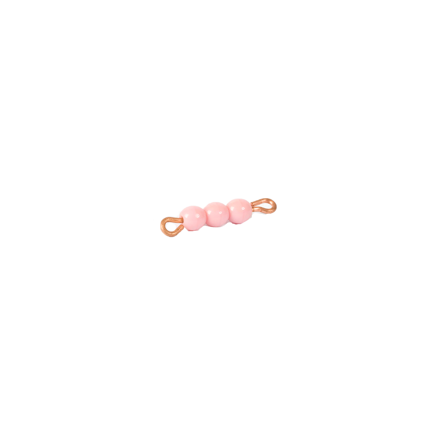 Bar of 3 in individual glass beads: pink - Nienhuis AMI