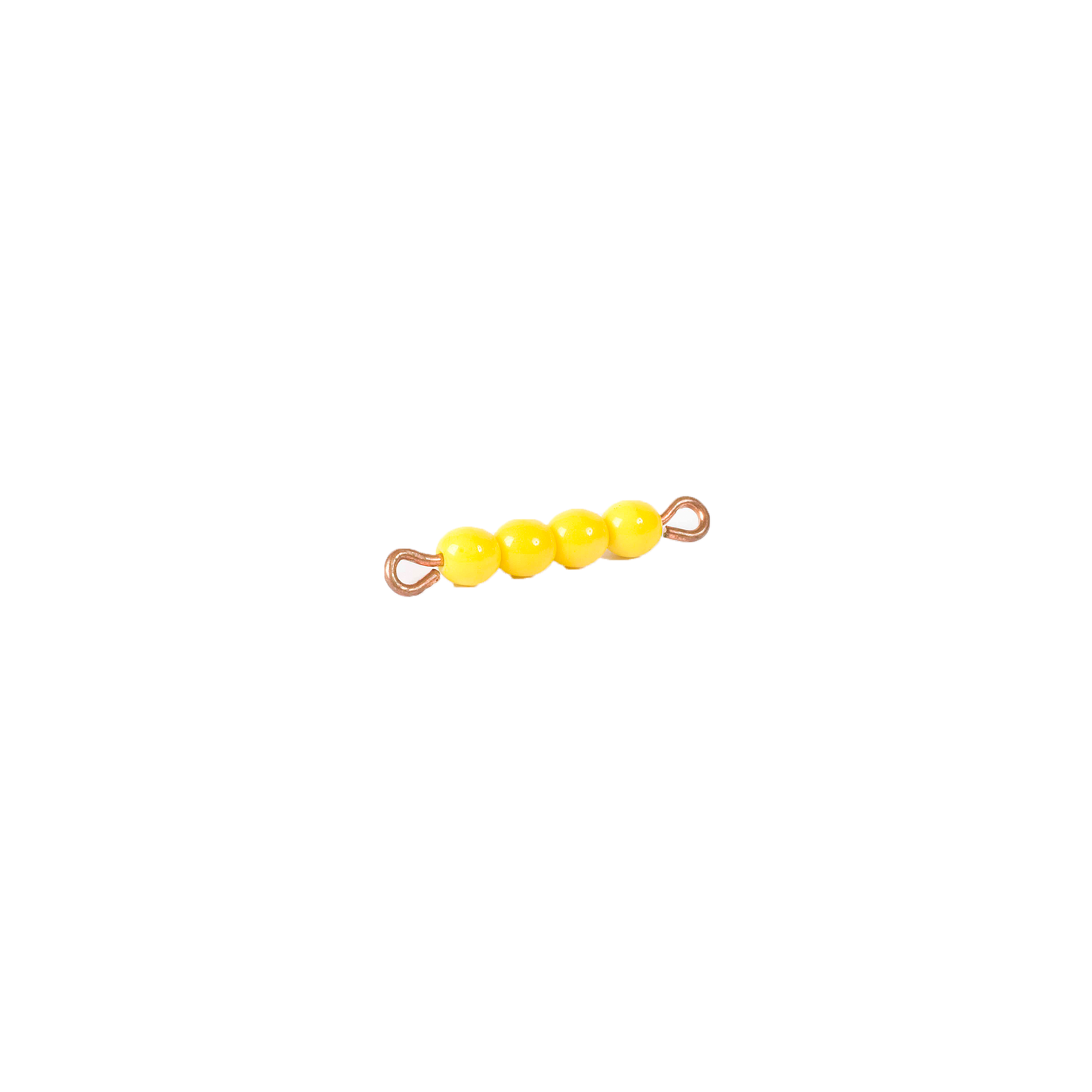 Bar of 4 in individual glass beads: yellow - Nienhuis AMI
