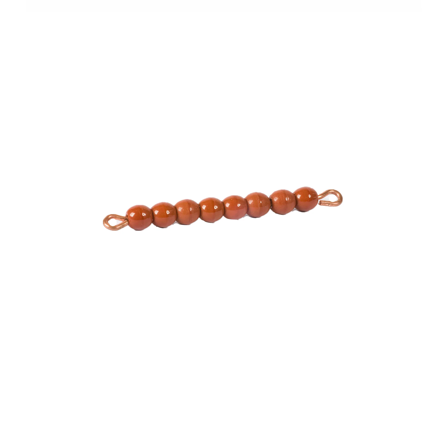 Bar of 8 in individual glass beads: brown - Nienhuis AMI