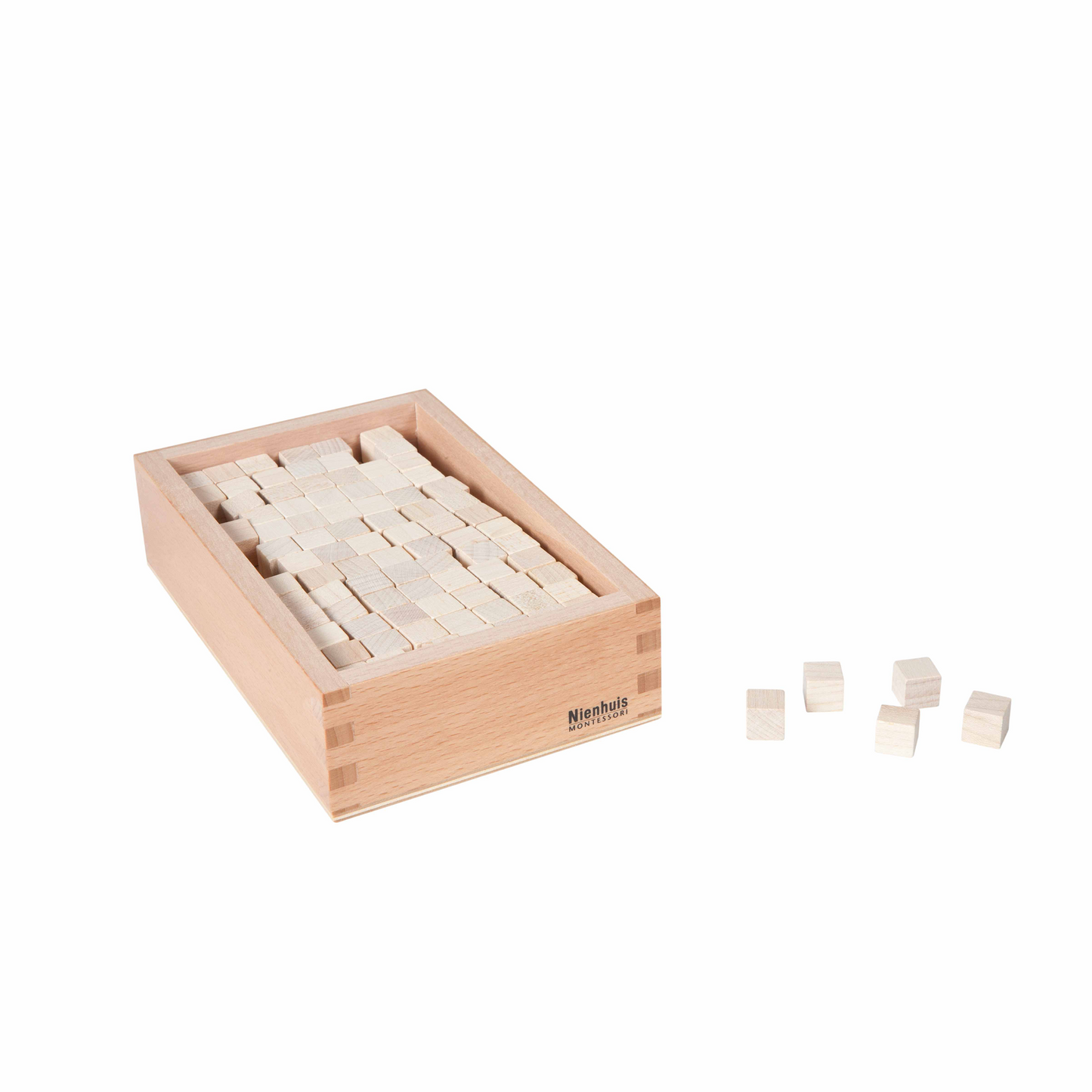 Box with cubes for tower pink - Nienhuis AMI