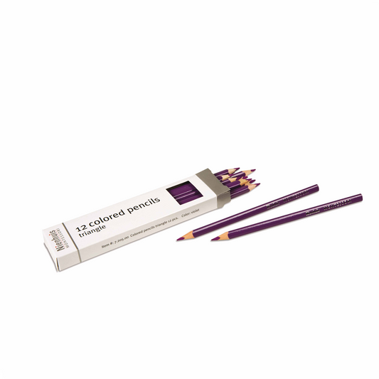 Boîte de 12 crayons à 3 côtés : violet - Nienhuis AMI
