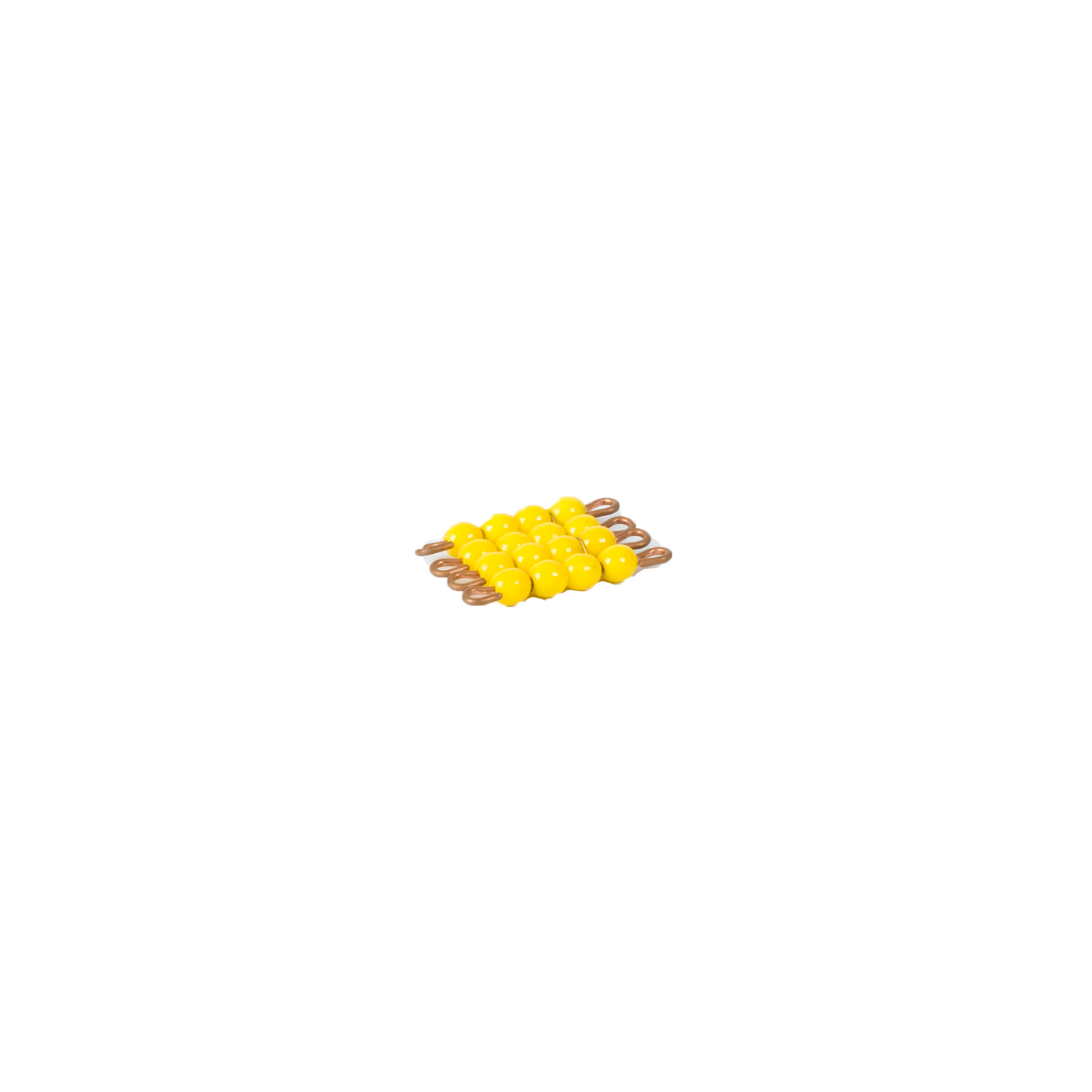 Square of 4 in individual glass beads: yellow - Nienhuis AMI