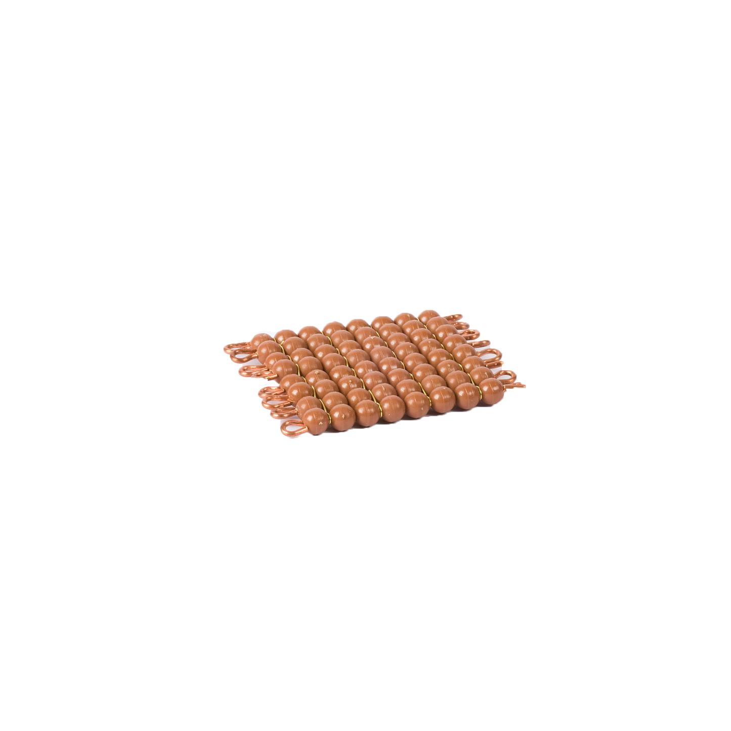 Square of 8 in individual nylon beads: brown - Nienhuis AMI