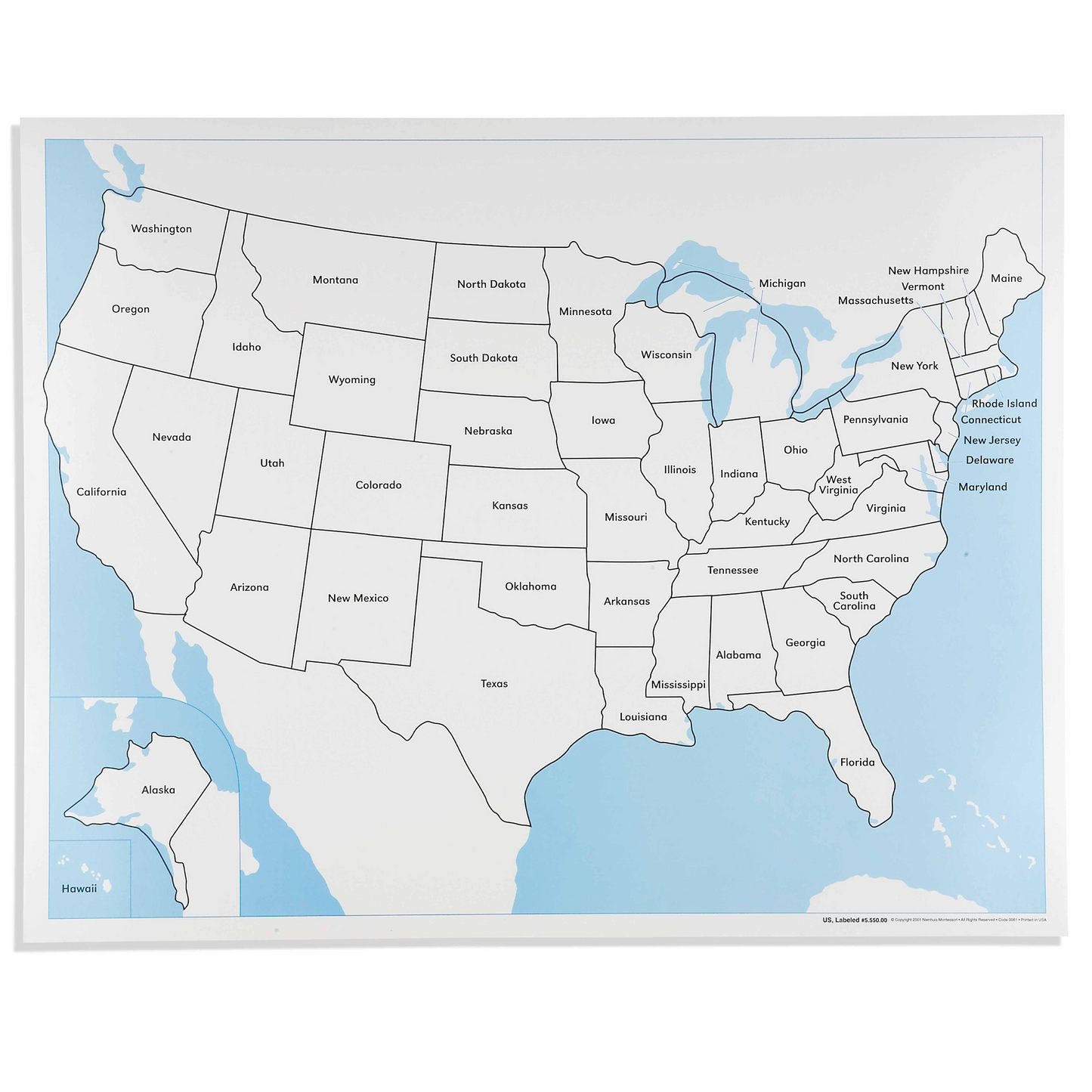 Carte de contrôle des Etats-Unis (en anglais) - Nienhuis AMI