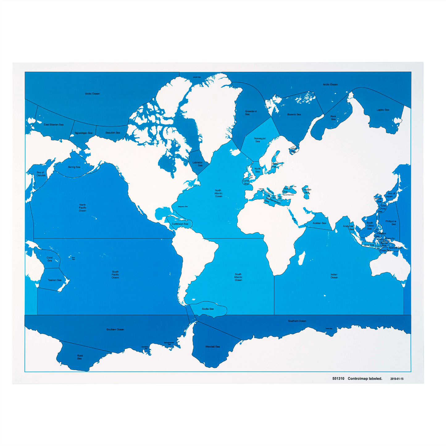 Carte de contrôle mers et océans (anglais) - Nienhuis AMI