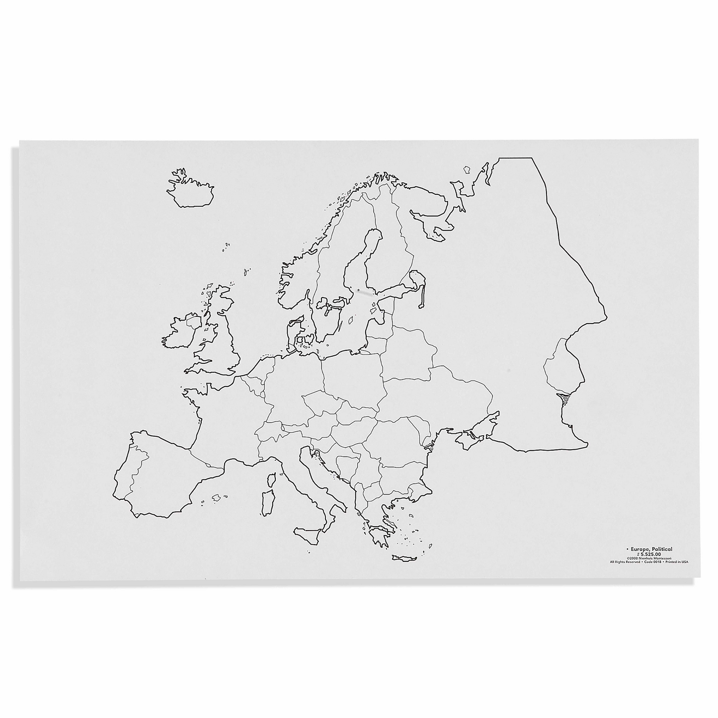 Cartes des états de l'Europe x 50 - Nienhuis AMI