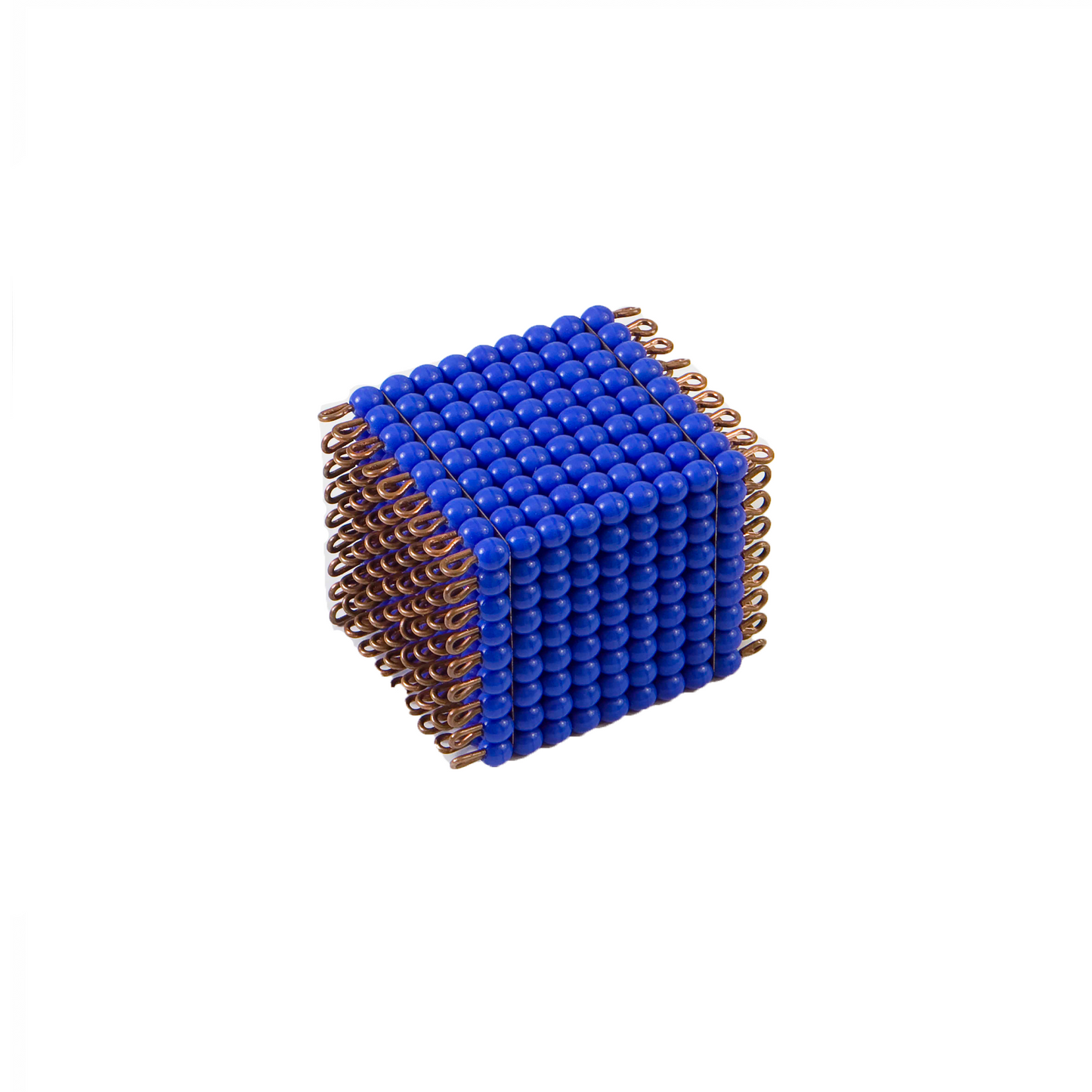 Cube of 9 in individual nylon beads: dark blue - Nienhuis AMI