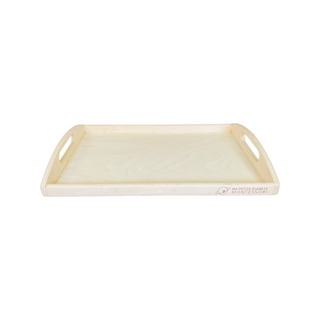 Plateaux d'activité - Lot de deux plateaux en bois (grand et petit)