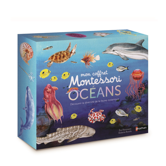 Mon coffret Montessori des océans - Pour découvrir la diversité de la faune océanique -Nathan