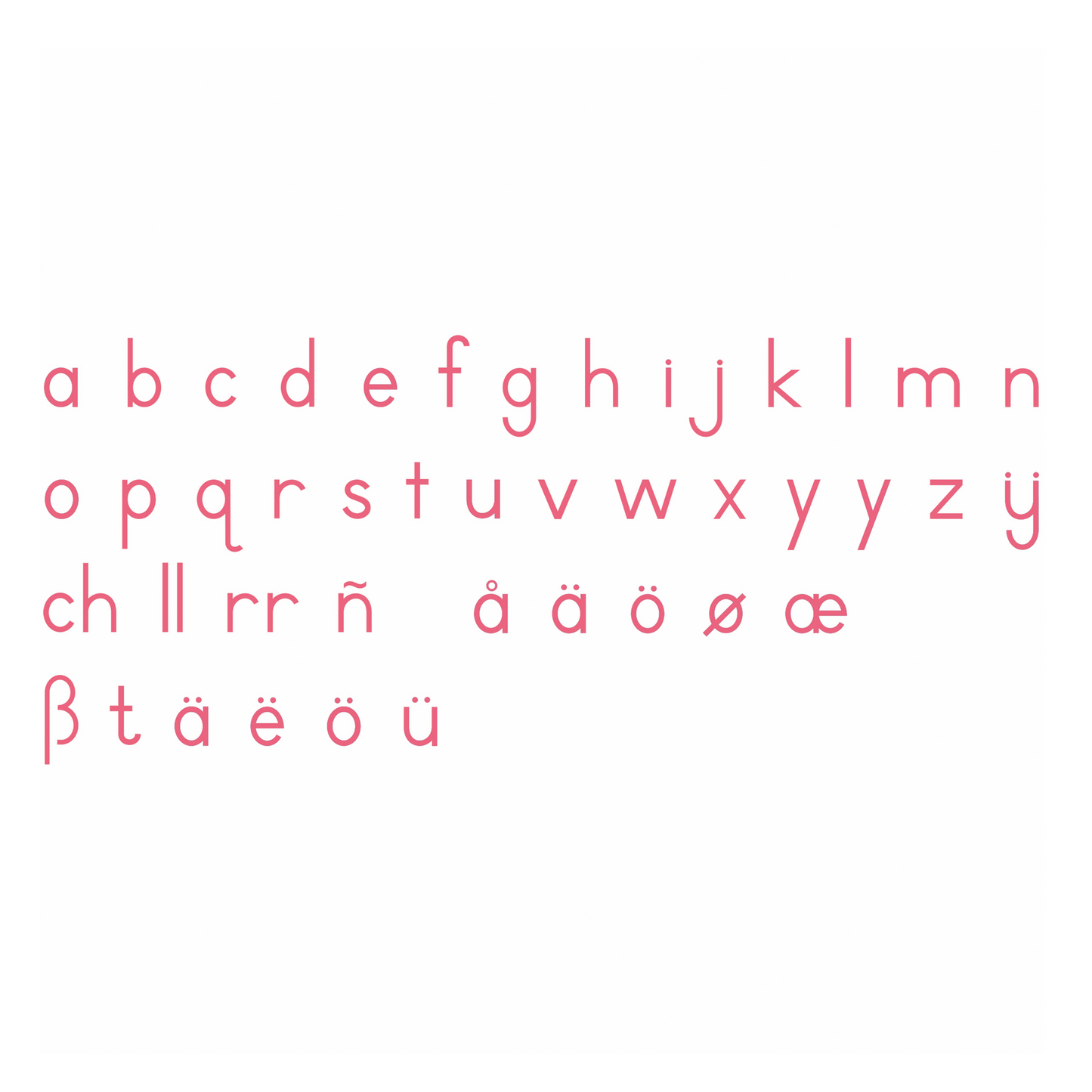 Petit alphabet mobile : script international - Rouge - Nienhuis AMI