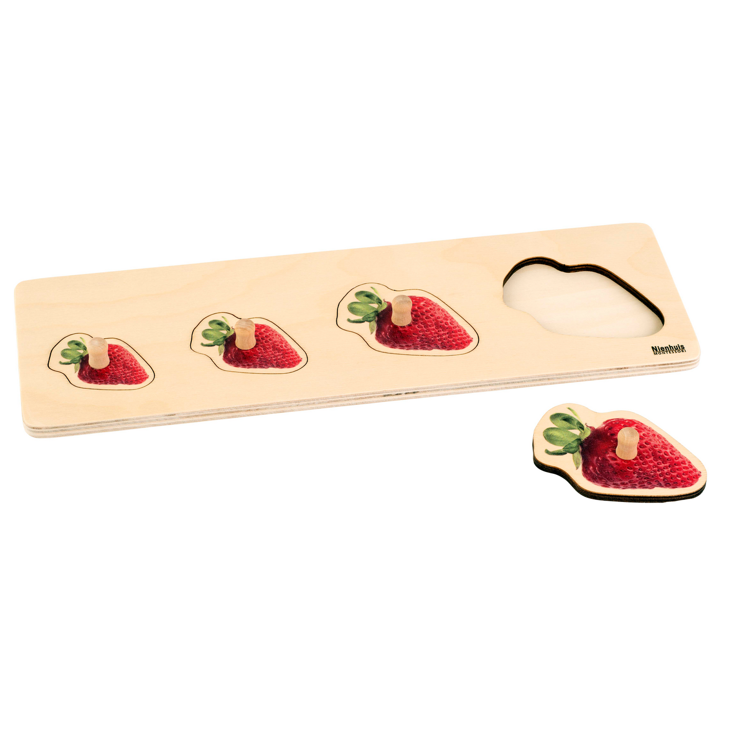 Puzzle tous petits : 4 fraises - Nienhuis AMI