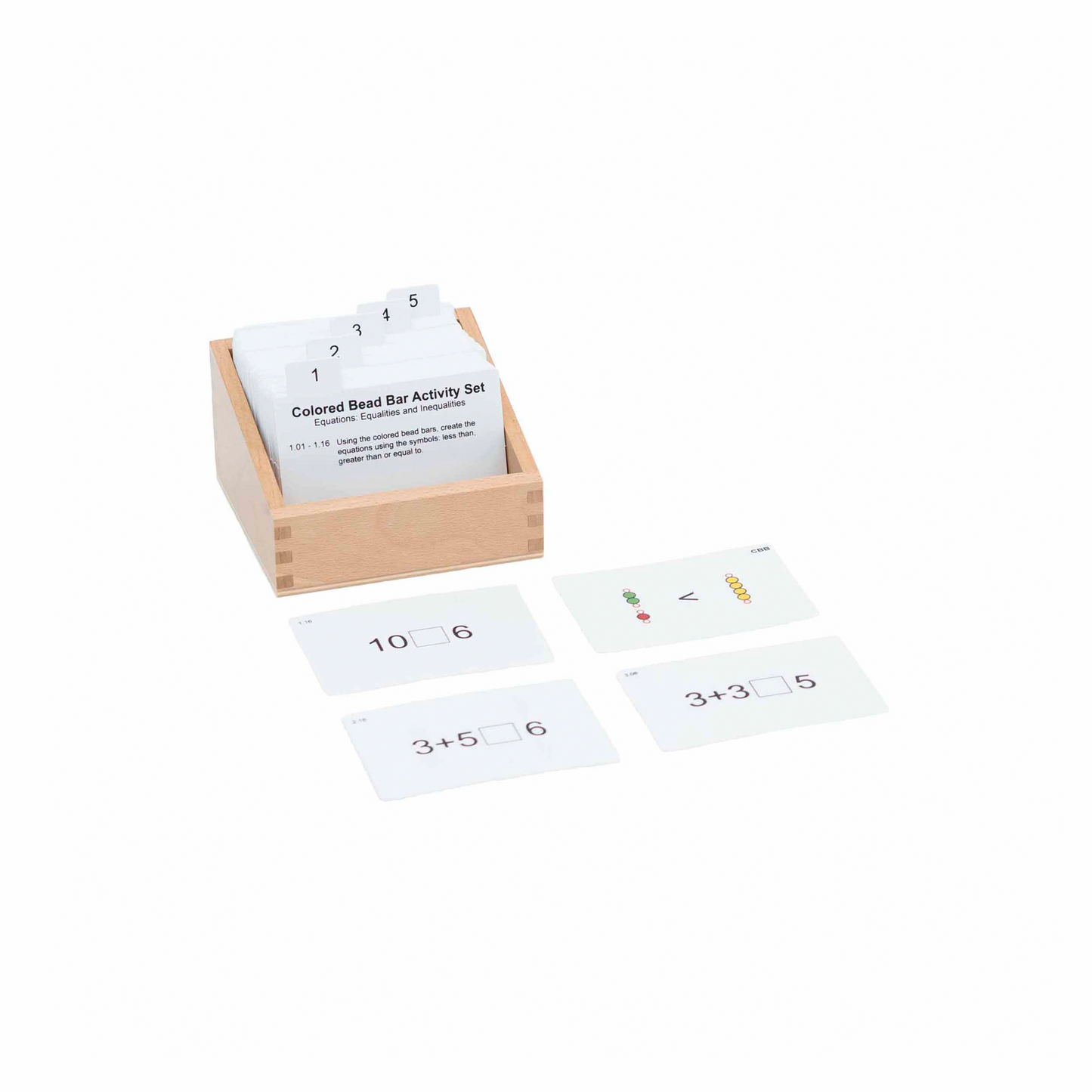 Ensemble d'activités pour les barres de perles de couleur (en anglais) - Nienhuis AMI