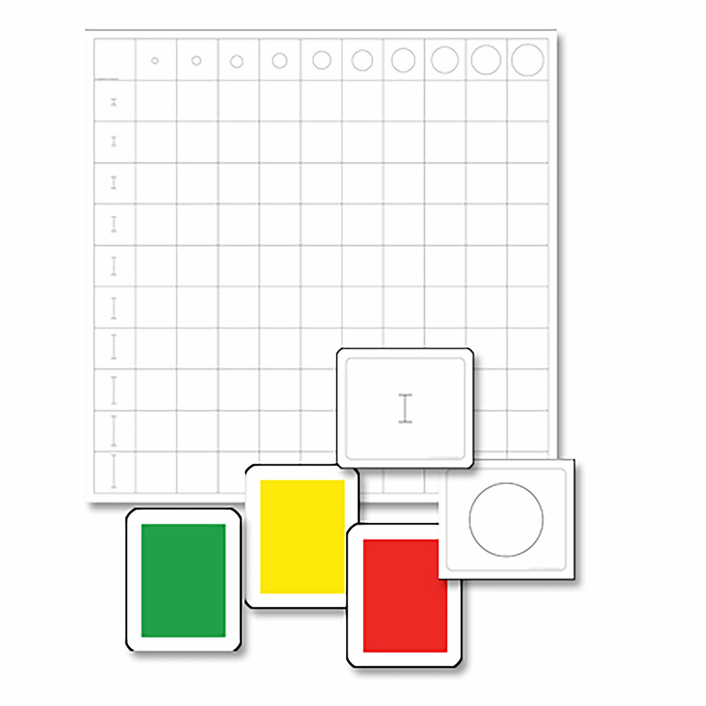 Tableau des cylindres sans bouton avec cartes - Nienhuis AMI