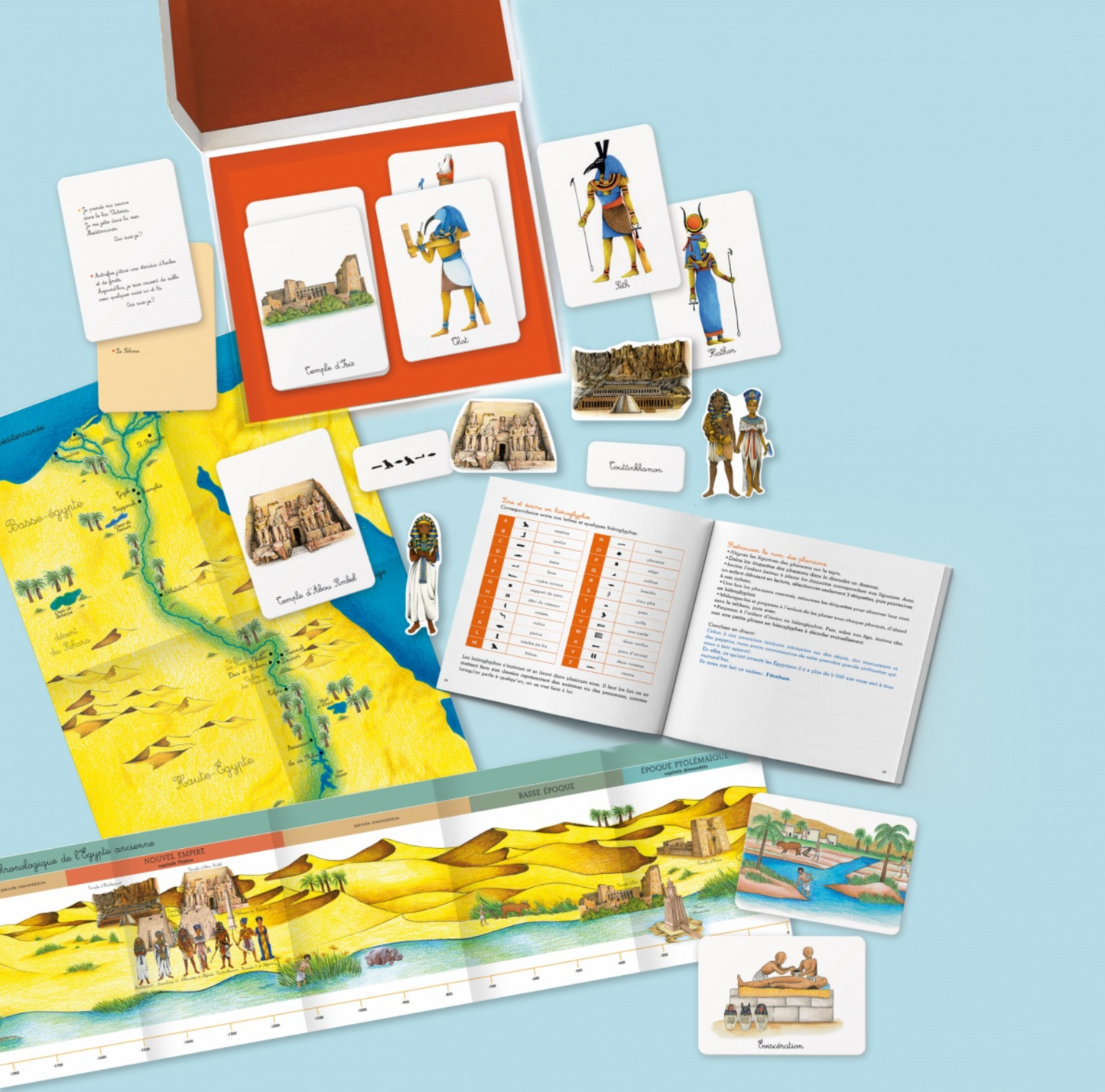 Mon coffret Montessori : L'Egypte ancienne -Nathan