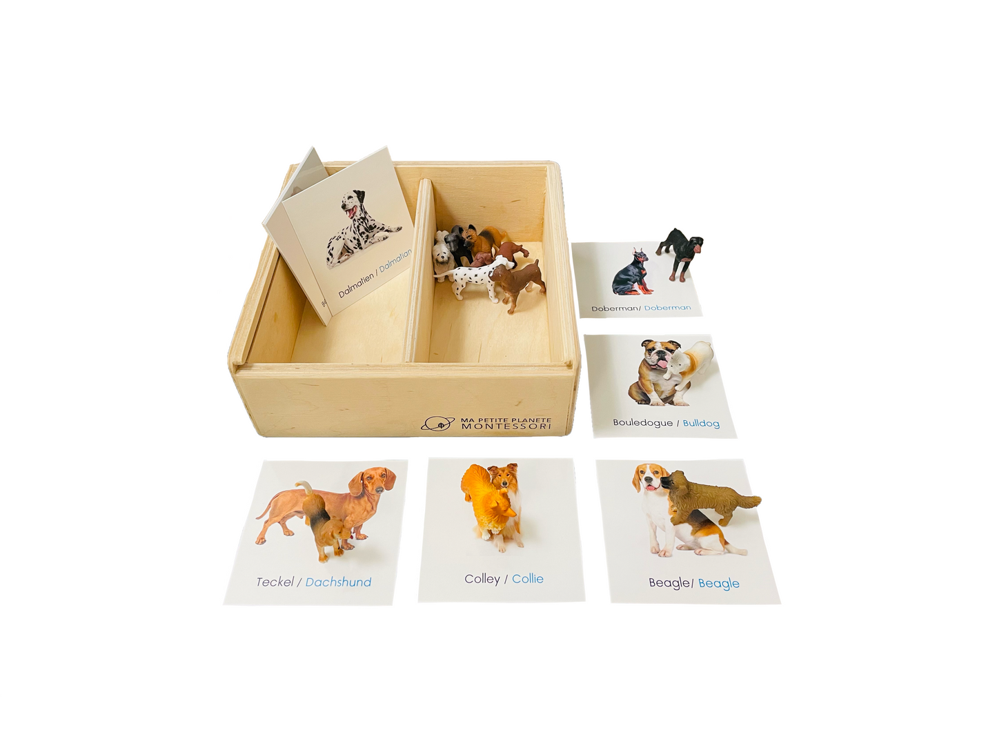 Box figurines dogs