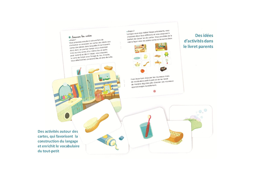 Tout petit Montessori - cartes classifiées : les objets de la maison -Nathan