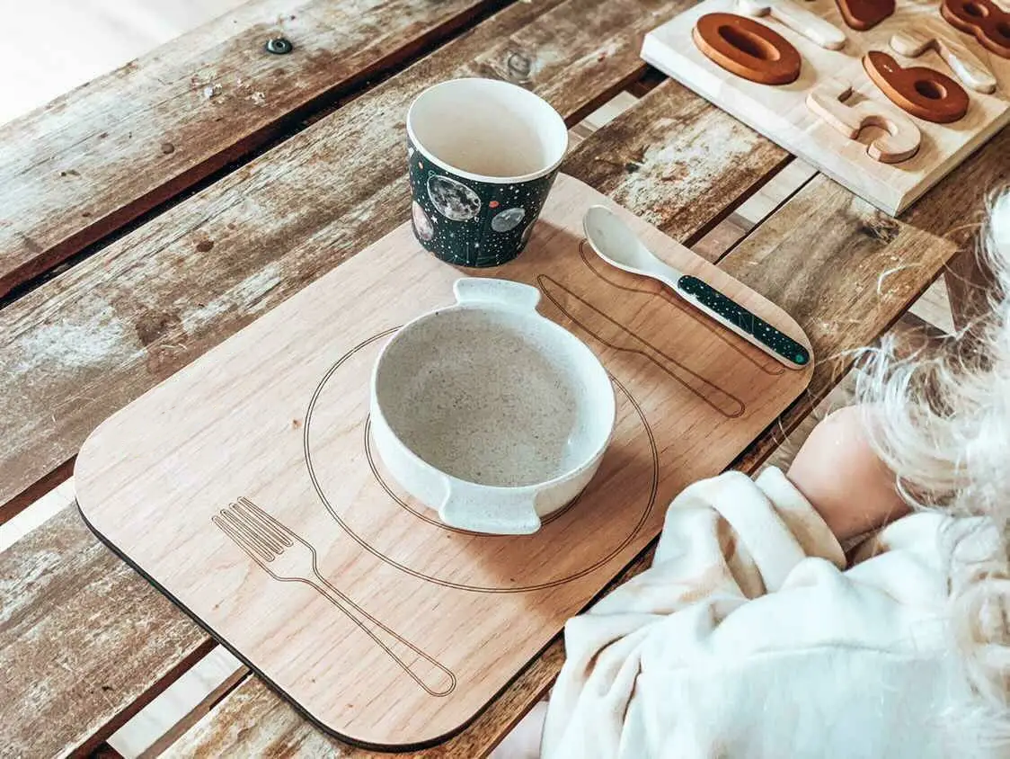 wooden placemat