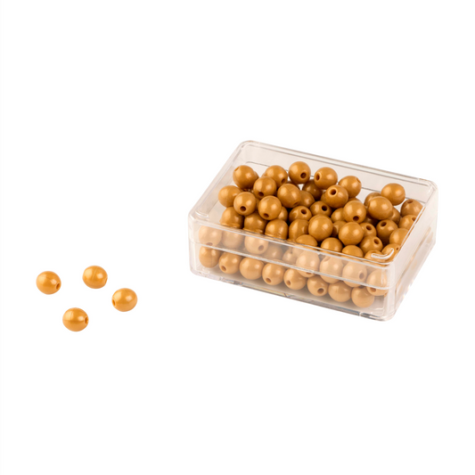Boîte de 100 perles individuelle nylon avec trou - Nienhuis AMI