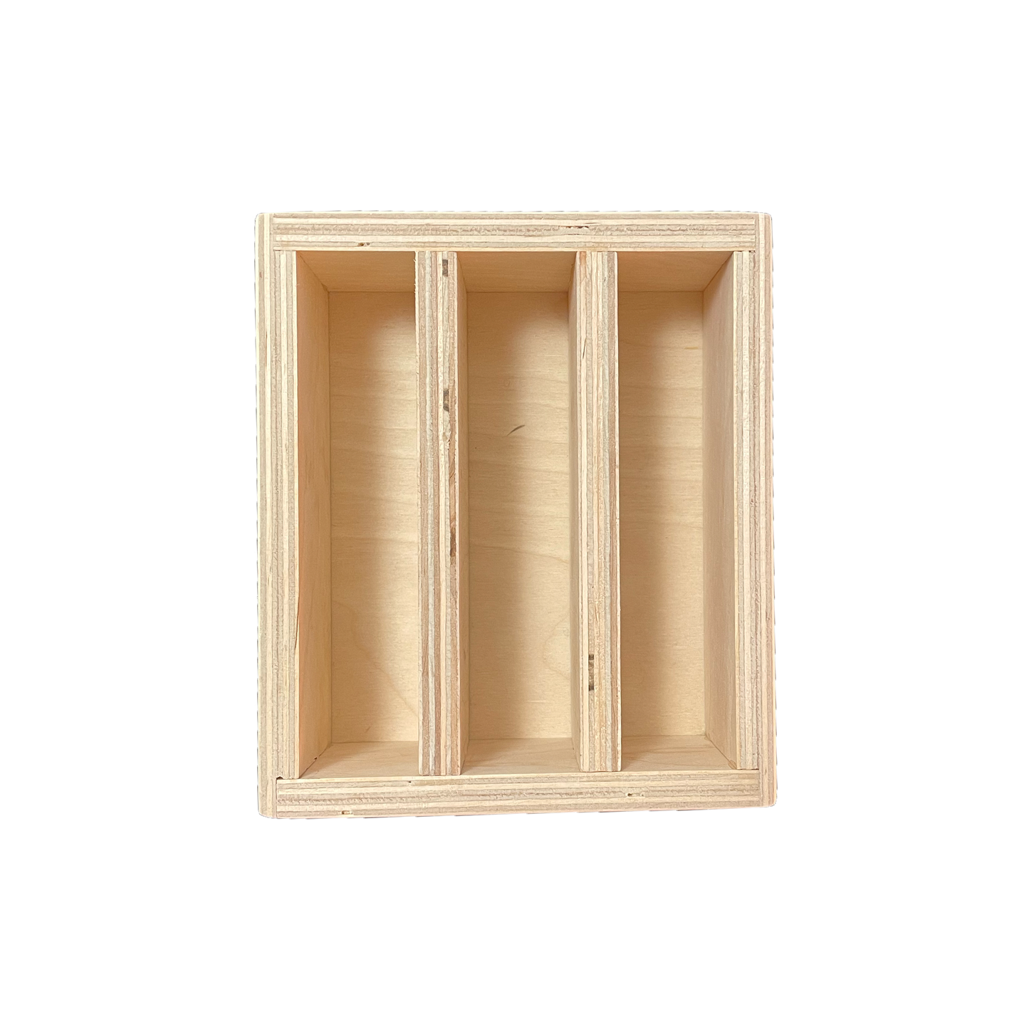 Wooden box - 3 aligned compartments