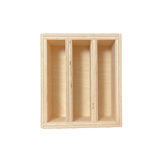 Boîte en bois - 3 compartiments alignés