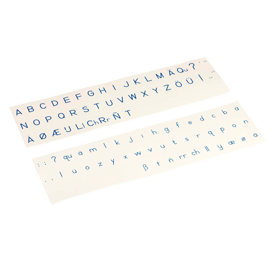 Printed alphabet: script - blue - Nienhuis AMI