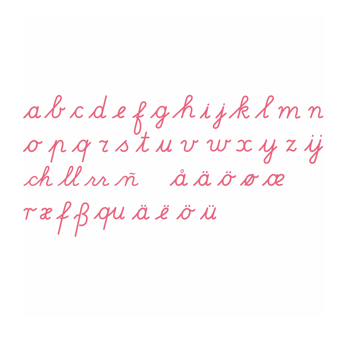 Alphabet mobile moyen : Cursive internationale - Nienhuis AMI