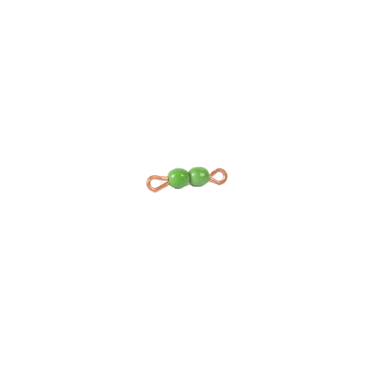 2er-Stab aus einzelnen Nylonperlen: grün - Nienhuis AMI