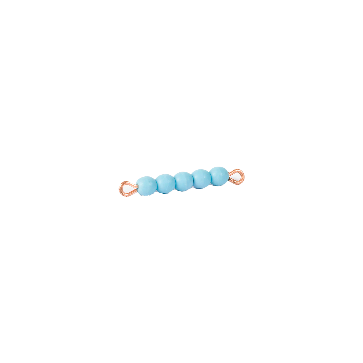 Bar of 5 in individual glass beads: light blue - Nienhuis AMI