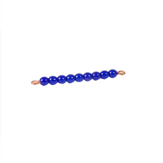 Bar of 9 individual nylon beads: dark blue - Nienhuis AMI