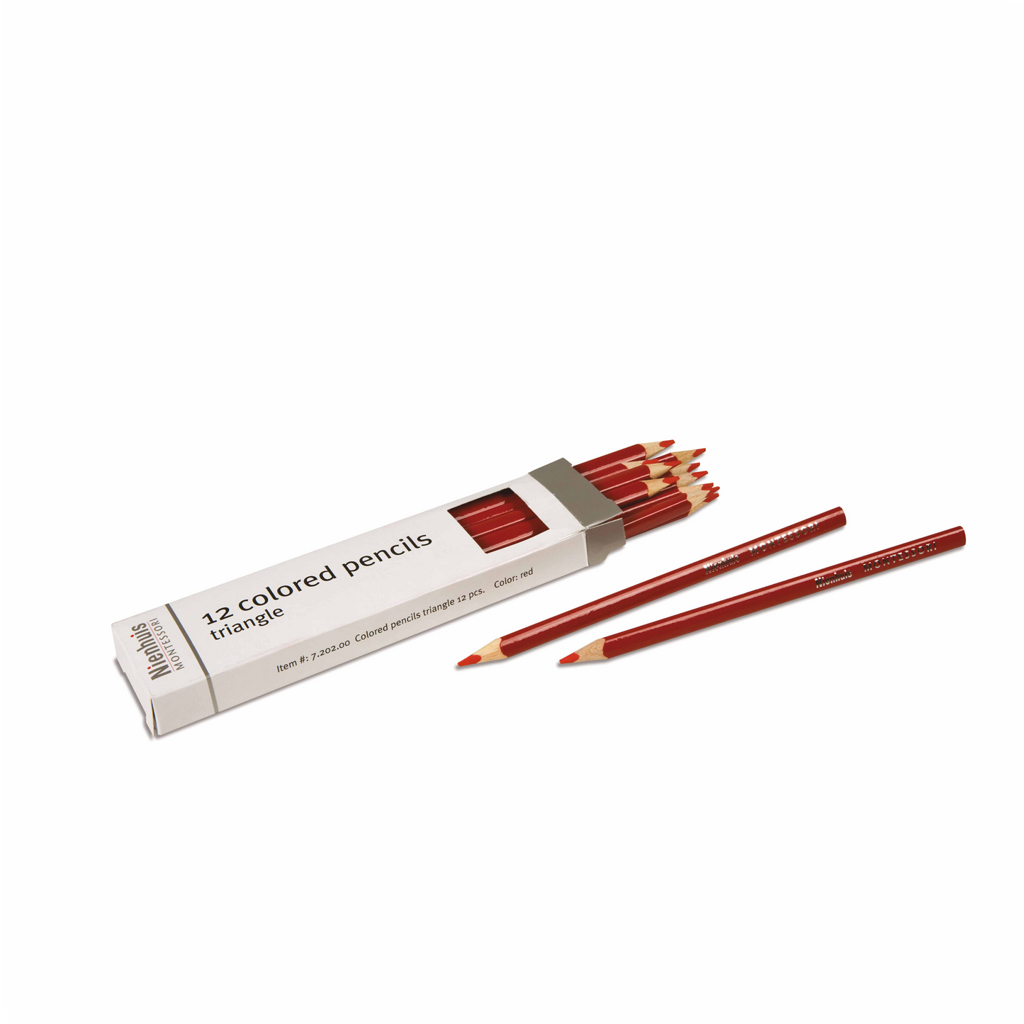 Box of 12 3-sided pencils: red - Nienhuis AMI