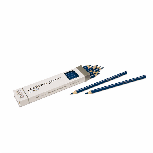Schachtel mit 12 3-seitigen Bleistiften: dunkelblau - Nienhuis AMI