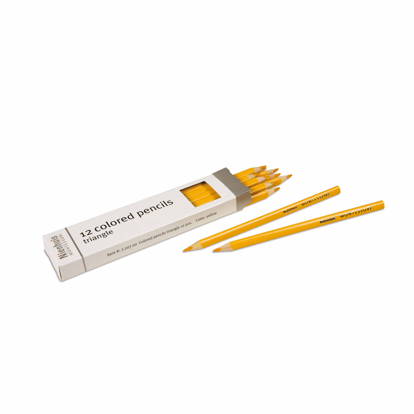 Box of 12 3-sided pencils: yellow - Nienhuis AMI