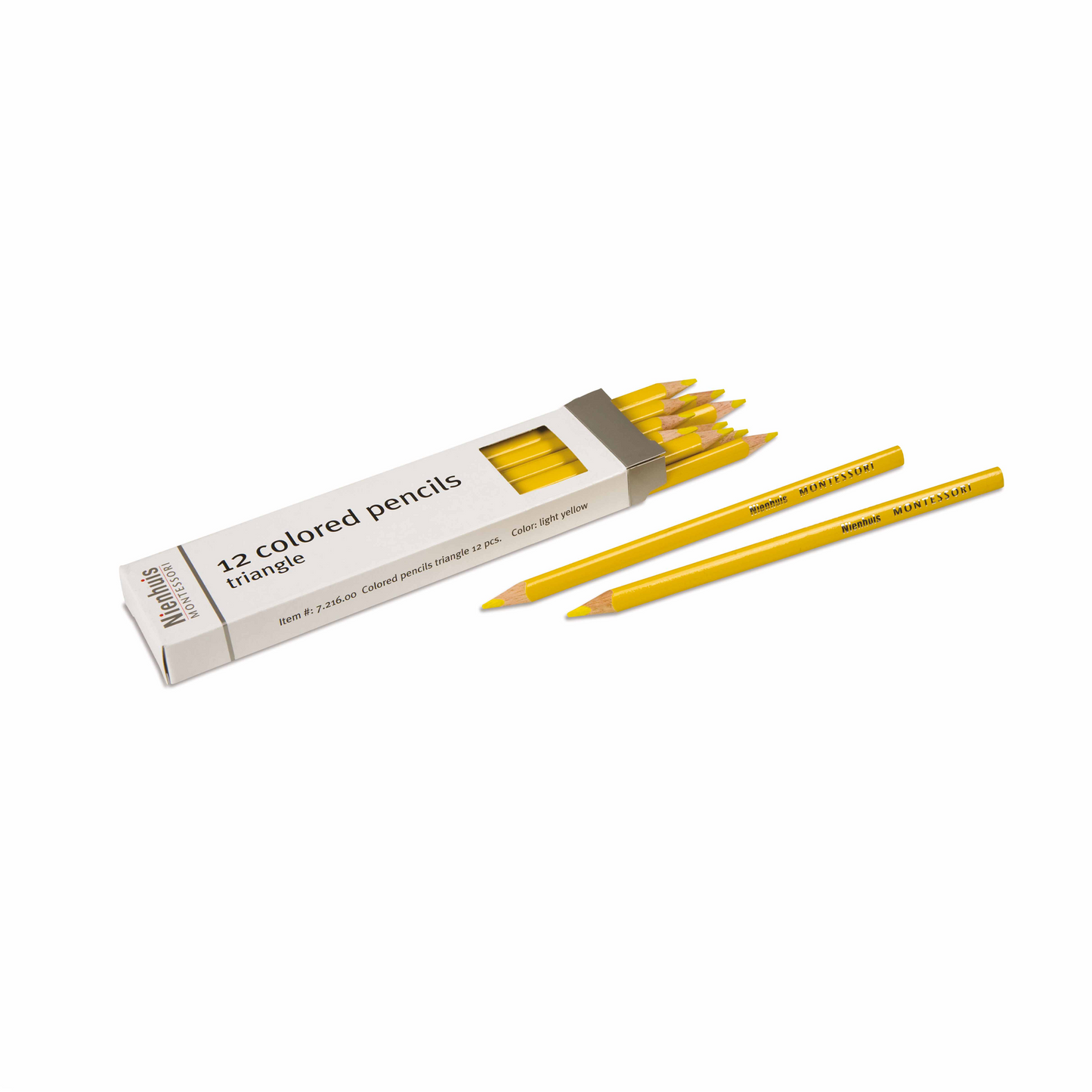 Box of 12 3-sided pencils: light yellow - Nienhuis AMI