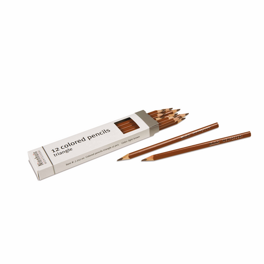 Box of 12 3-sided pencils: light brown - Nienhuis AMI