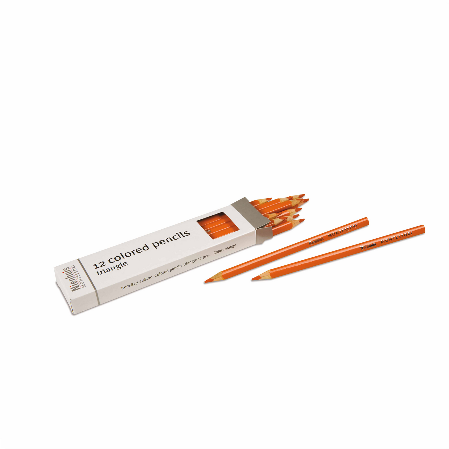 Box of 12 3-sided pencils: orange - Nienhuis AMI