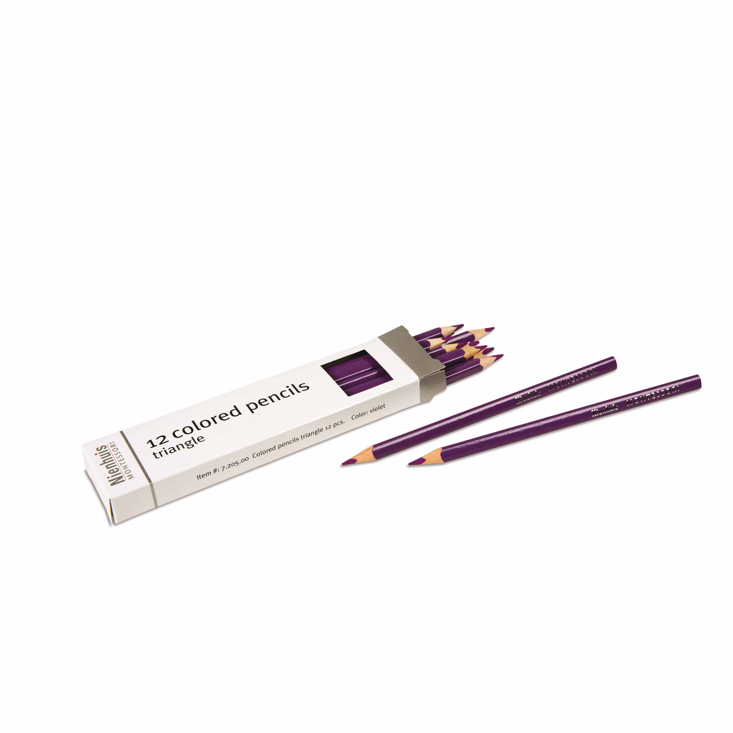 Box of 12 3-sided pencils: purple - Nienhuis AMI