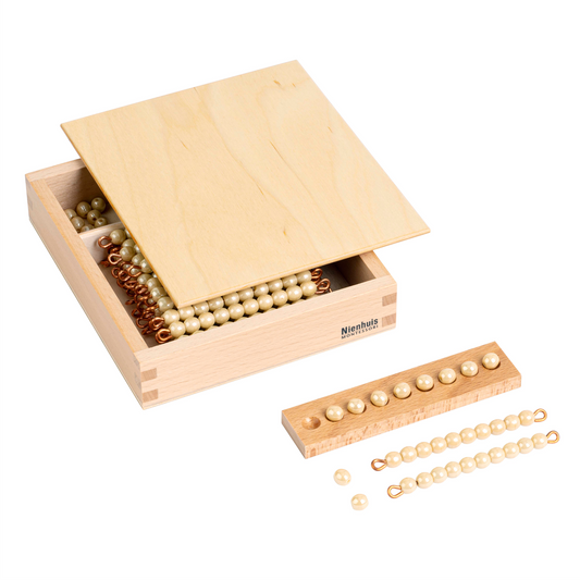 Schachtel mit Perlen für Seguin-Tische: 11 bis 99 einzelne Glasperlen - Nienhuis AMI