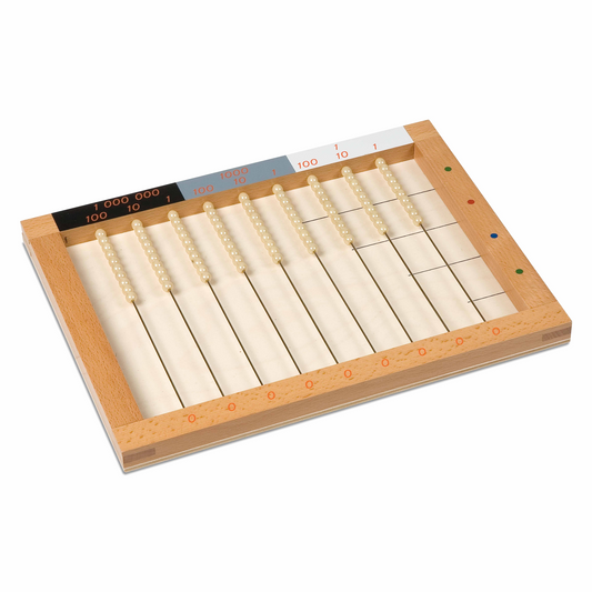 Horizontal abacus - golden beads - Nienhuis AMI