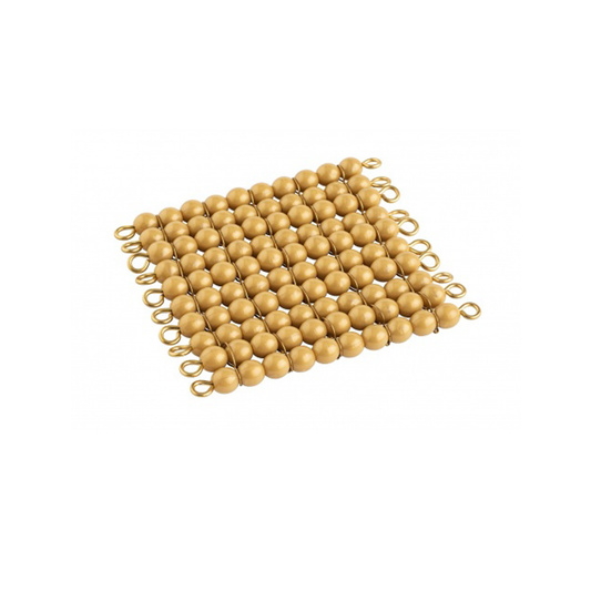 Square of 100 golden beads - GAM AMI