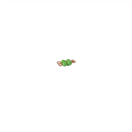 Square of 2 in individual glass beads: green - Nienhuis AMI