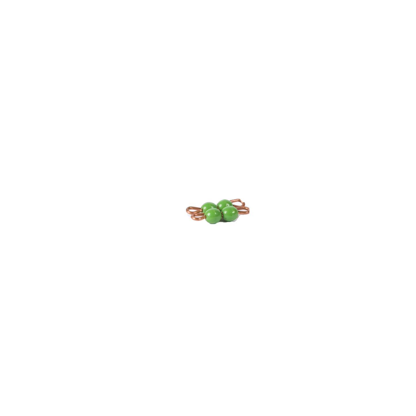 Square of 2 in individual nylon beads: green - Nienhuis AMI