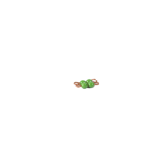 Square of 2 in individual nylon beads: green - Nienhuis AMI